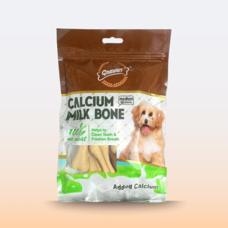 Gnawlers Calcium Milk Bones Dog Treats – Medium