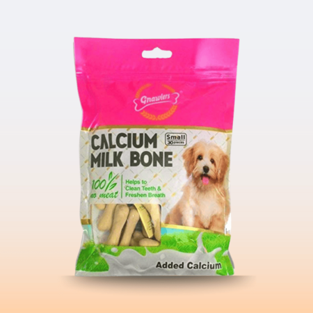 Gnawlers Calcium Milk Bones Dog Treats – Small